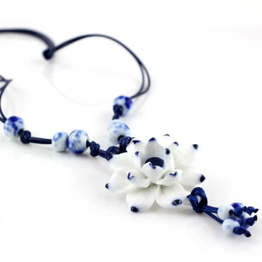 Limited Edition Handmade Ceramic Lotus Necklace-Your Soul Place